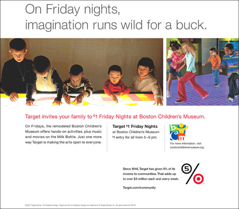 Target $1 Friday Nights at Boston Children's Museum