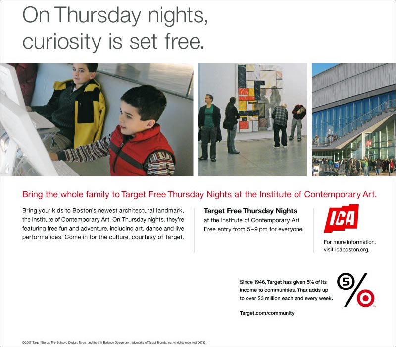 Target Free Thursday Nights at the Institute of Contemporary Art