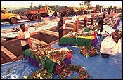 ONE YEAR LATER On April 7, 1995, Rwanda held a symbolic national funeral to mark the anniversary of the genocide that killed as many as 800,000 people. Above, mourners in southern district of Kigali.