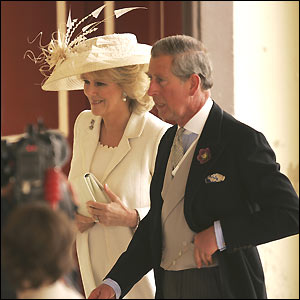 Charles and Camilla enter the Guildhall.