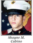 US Marine Lance Corporal Shayne M. Cabino