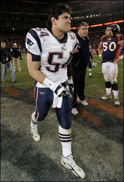 Bruschi walked off the field at Mile High.