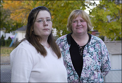 Allison Avrett (left) — the mother of Haleigh Poutre, with her mother, Sandi Sudyka — said she agreed with the court’s decision.