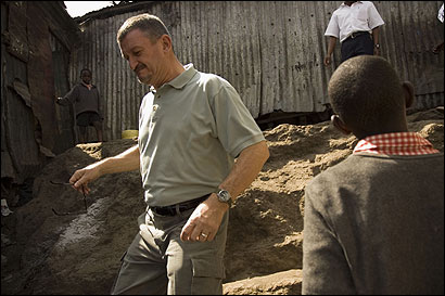 Warren W. Buckingham, who was diagnosed with HIV in 1988, coordinates a US program in Nairobi that fights AIDS in Africa.