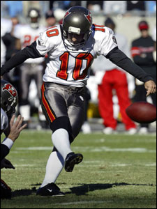 Martin Gramatica was one of the NFL’s top kickers with Tampa Bay, but struggled in 2003 and 2004 and didn’t play in 2005.