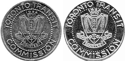 Canadian officials said the real token (left) and the fraudulent one (right) are very similar.