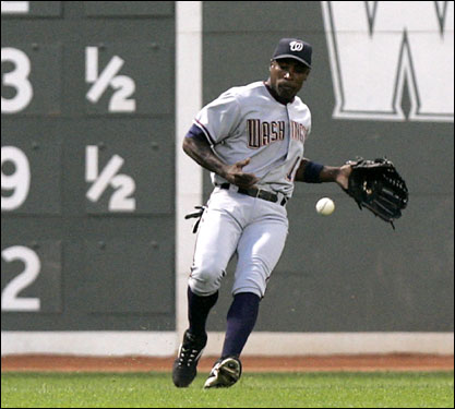 Alfonso Soriano misplayed a Kevin Youkilis single that allowed Alex Cora (not pictured) to score Boston's seventh run in the third inning. Cora went 3 for 3 and scored three runs in the game.