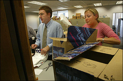 Boxes of signatures to put Christy Mihos on the November ballot arrived at the office of the secretary of the Commonweath in Boston yesterday.
