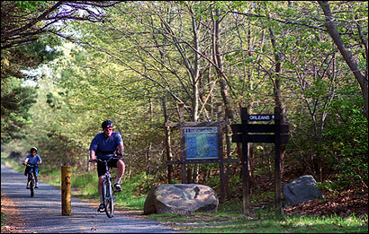 Town officials and bicycle enthusiasts hope to extend the bike path 6 miles along the beaches and woods of Dennis and Yarmouth to the Barnstable border. The goal, ultimately, is to connect the 22-mile path to the transportation center in downtown Hyannis.