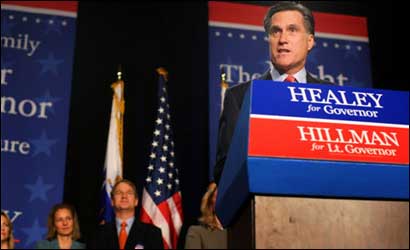 Massachusetts governor Mitt Romney