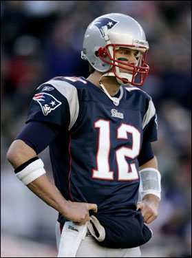 Brady reacted after Dillon’s first-quarter fumble in Patriots territory.