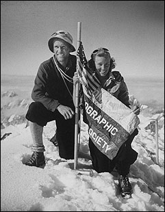 For their honeymoon, Bradford and Barbara Washburn made the first recorded ascent of Alaska's Mount Bertha.