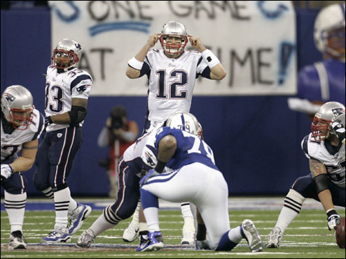 Patriots quarterback Tom Brady made calls at the line of scrimmage on the first drive of the game.