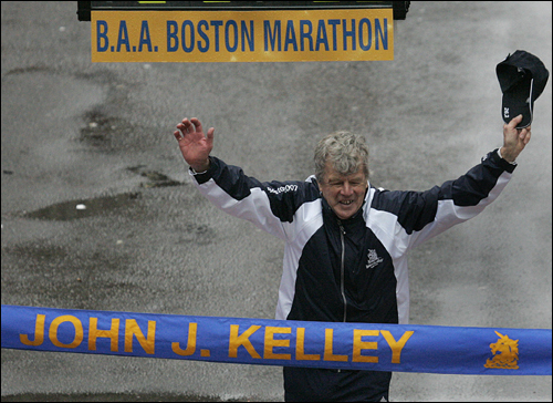 boston marathon finish line. Scenes from the finish line