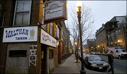 The Waltham Tavern in Boston's South End, pictured in January 2006, was being torn down yesterday. The tavern was a haunt for some who pined for an earlier era. (Globe Staff File Photo / David Kamerman)