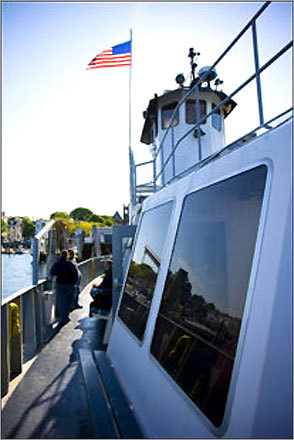 The Prudence Island Ferry leaves daily from nearby Bristol, R.I. Prudence Island is home to the Narragansett Bay National Estuarine Research Reserve.