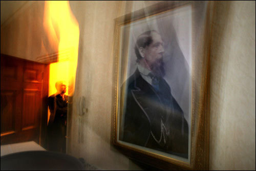 From 1867 to 1868, author Charles Dickens resided on the hotel's third floor while on his American lecture tour. His portrait still hangs in the Dickens Room on the third floor, where elevators are frequently called for no apparent reason. The hotel also still displays the mirror that Dickens looked into as he practiced for his first public reading of 'A Christmas Carol.' According to the hotel, people have reported gazing into the mirror and noticing that items that should appear in the reflection are missing.