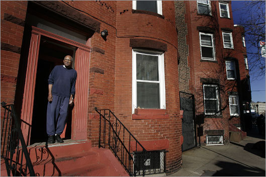 James Evans, 77, has rented in the same Warwick Street apartment building in Roxbury since 1962. He has gone to Housing Court to challenge an eviction order by the bank, which has shunned a would-be buyer who would keep Evans in the building.