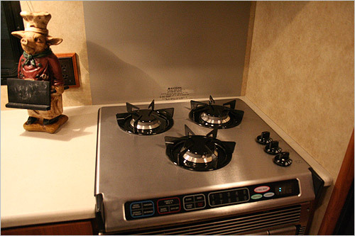 half gas half electric stove top