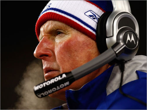 Coughlin is one of the most resilient coaches in the land. Buried by players, fans, and media often during his stint in the Meadowlands, the former Boston College taskmaster just keeps showing up, winning games, and getting to the playoffs. He's a master motivator and does a good job on in-game adjustments. His constant 'Why me?' whining to the referees is annoying, however, and will get under Patriots fans' skin by halftime.