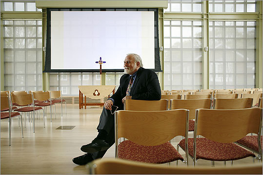‘‘Each generation needs to look at how we communicate the Gospel effectively,’’ said the Rev. Nick Carter, president of Andover Newton Theological School. Its new chapel features video projection.