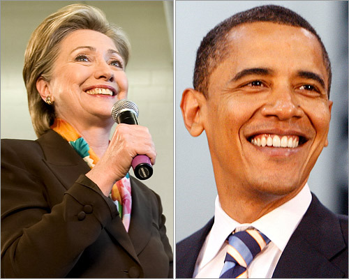 The 2008 race for the Democratic presidential nomination pitted two candidates against one another, each vying to make history -- Barack Obama as the party's first African-American nominee, and Hillary Clinton as the first woman. The two battled through the entire grueling, 5-month primary schedule, often separated by fewer than 200 delegates. Scroll through this gallery to relive the race.