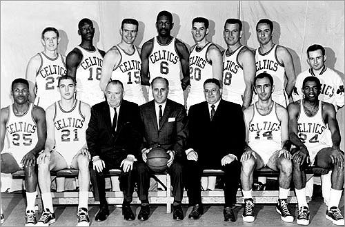 1961-1962 The Celtics set a record, winning 60 games in in 80-game season, despite having no player among the NBA's top 10 in scoring. To get to the Finals, the Celtics had to battle through Philadelphia, winning a Game 7 in the final seconds with a Sam Jones jump shot. After being down 2-1 and 3-2 to the Lakers in the Finals, they brought Boston their fourth straight title in an 110-107 overtime win in Game 7.