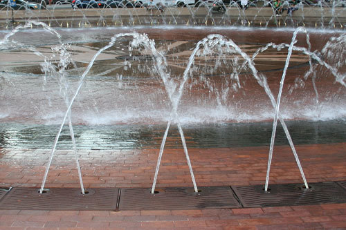 Boston's 24 fountains are no competition for Rome's 280 famous bubblers, but the city still has some flowing (and-not-so flowing) gems to boast. Here is a look at some of the hidden and prominent fountains for Bostonians of all shapes and sizes to admire and splash around in. At left, water streams from the fountain at the Christian Science Center plaza.