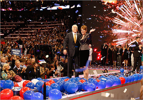 Soon after John McCain finished his acceptance speech and Republican running-mate Sarah Palin joined him on stage in St. Paul, the sound system pumped the throbbing introduction to Heart's 'Barracuda.'' The song was an apparent reference to Palin's high-school nickname, given for her intense high-school basketball play. But Heart's Ann and Nancy Wilson condemned the use and urged the campaign to cease playing it. Here's a look at songs used by politicians that raised the eyebrows, and in some case, objections, of their singers.