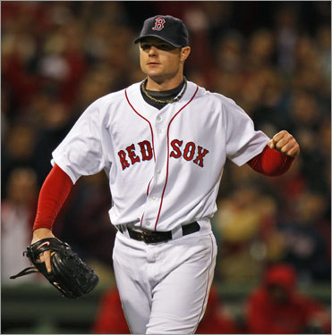 Jon Lester reacted after striking out Mark Teixeira for the third out of the fifth inning.