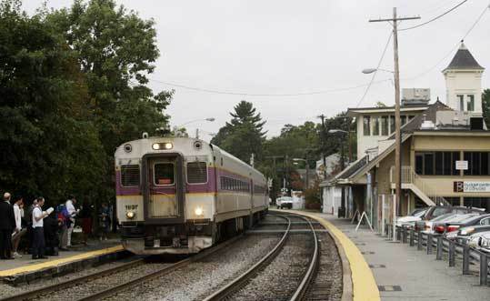 Marketplace near the Concord commuter rail station says commuters