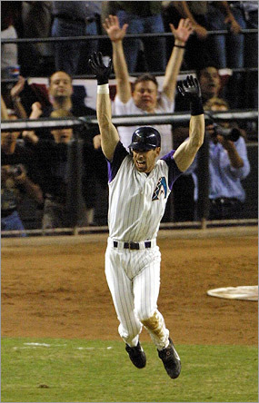 For McCain As an Arizona Diamondback, Luis Gonzalez's bloop hit in Game 7 of the 2001 World Series felled a Yankees dynasty. As a Republican, Luis Gonzalez has stumped for President Bush in the past and lent his support to McCain this year.