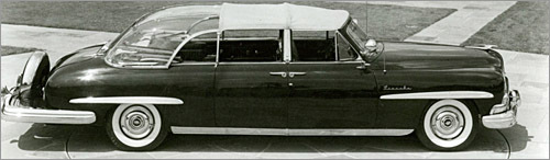 Dwight Eisenhower didn't like the convertible roof of the 1950 Lincoln Cosmopolitan that had served Harry Truman, and according to Ford the president complained that people lining a parade route in Richmond, Va., couldn't see him. In 1954, a clear 'bubble roof' was fitted, well before the days of the Porsche Targa.