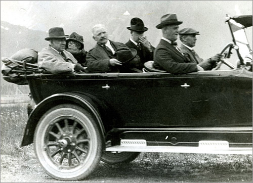 Warren Harding and his wife are seen here riding in the back of a Packard Twin-Six at a naval radio station in Seward, Alaska. Harding was the first driver to be president, and the first to ride to his inauguration by car, according to the White House. These days, with the rare exception of a few cars like Lyndon Johnson's Lincoln , presidential cars aren't for sale. Retired models of the modern era—replete with enough armoring and technology to withstand tank and chemical blasts—are completely destroyed for security.