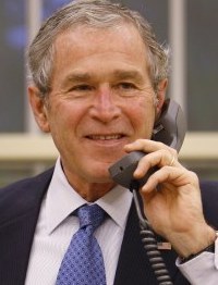 President Bush was on the phone thanking foreign leaders.
