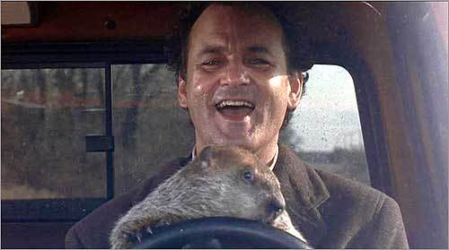 That's right woodchuck-chuckers. It's Groundhog Day. Punxsutawney Phil saw his shadow, which means we're due for six more weeks of winter weather. At left, Bill Murray, who starred in the 1993 film 'Groundhog Day,' lived Feb. 2 over, and over, and over.
