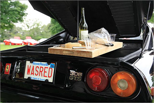 This 1978 308 GTS, owned by Peter Bourassa, was a fine table for a 2007 Vouvray wine from Chateau de Montfort paired with aged Formaggio Parmigiano-Reggiano.