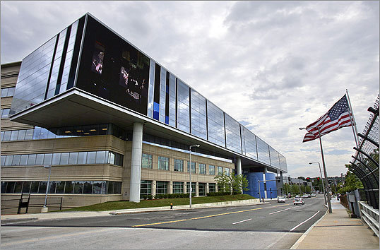 The exterior of the WGBH building in Brighton, photographed from Market Street.