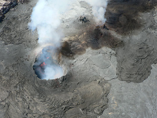 A lava flow in Volcano National Park.