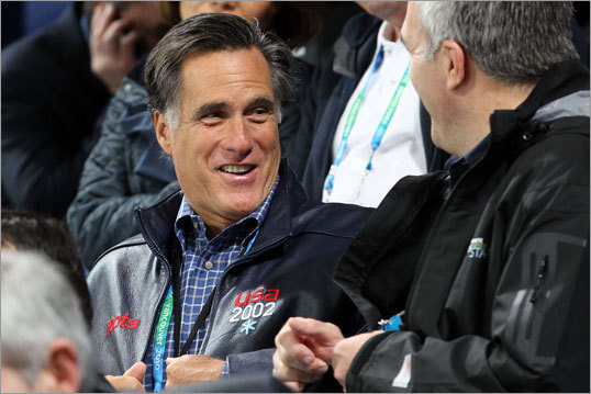 Former Massachusetts governor Mitt Romney was also in attendance for the China-US women's hockey game.