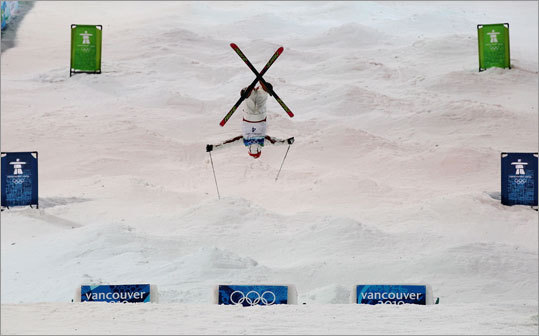 Alexandre Bilodeau's final run included impressive aerial stunts that helped earn him the gold in the men's mogusl competition.