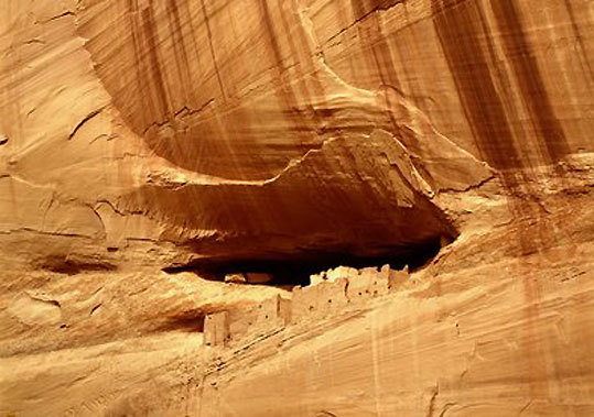 Canyon de Chelly is a 130-square-mile labyrinth of canyons, caves,. and gorges.