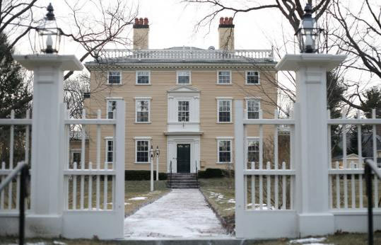 The residence of Harvard's president on Cambridge's Tory Row.