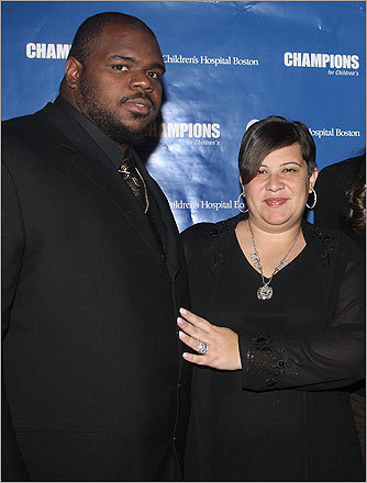 Bianca Wilfork The wife of Patriots nose tackle Vince Wilfork was featured in a 2010 Globe article . Pictured, Vince and Bianca Wilfork attended the 2008 Champions for Children event at the Seaport World Trade Center.