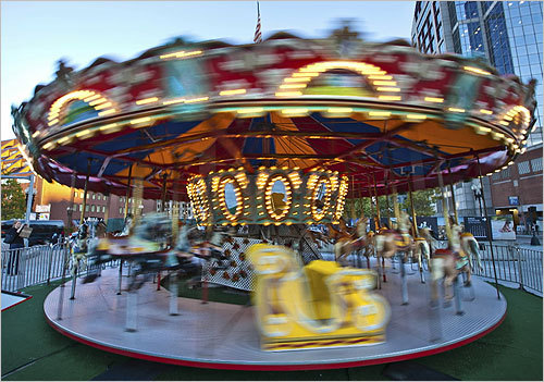 The Rose Fitzgerald Kennedy Greenway will soon boast a new spinning, colorful attraction. After two years of attracting families with a rented merry-go-round, the Greenway plans to build a carousel of its own. The $1 million project is scheduled for completion in 2012. Scroll through to see scenes from the Greenway. Read the article.