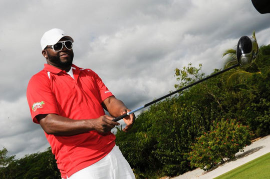 David Ortiz took the course during the golf tournament that bears his name.