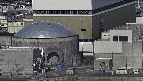 Seabrook, shown here, has applied for relicensing since its license will expire in 2030. But because of the crisis in Japan, the Nuclear Regulatory Commission has not issued its new license.