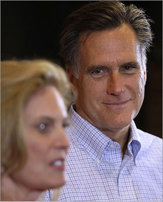 Romney listened as his wife, Ann, introduced him at the start of the first town hall as a presidential contender.