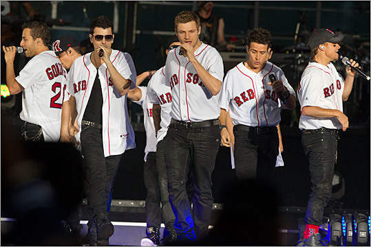 The New Kids on the Block and the Backstreet Boys performed at Fenway Park on June 11.