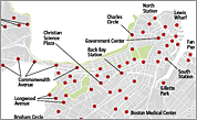 Planned locations for the bike-sharing stations